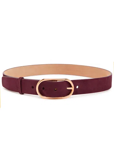 Gabriela Hearst Link Suede Belt In Green