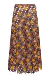 Gabriela Hearst Lirael Star-embellished Leather Midi Skirt In Multi