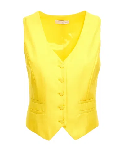 Gabriela Hearst Logo Vest In Yellow