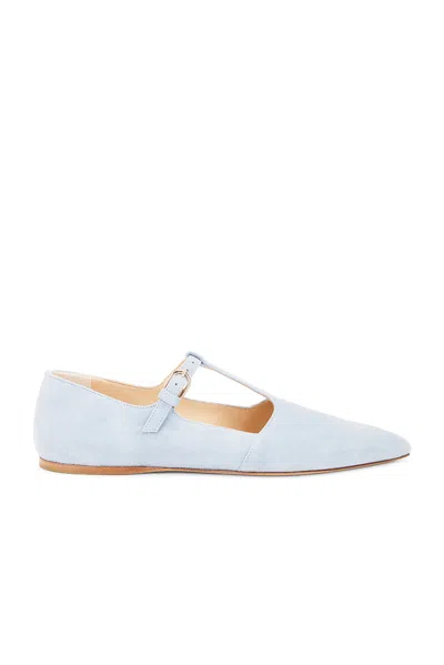 Gabriela Hearst Lola Ballerina Flat In Stone Blue