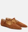Gabriela Hearst Lola Suede Ballet Flats In Brown