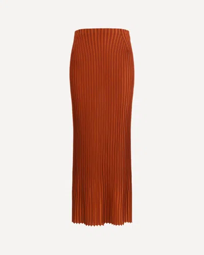 GABRIELA HEARST LONG KNITTED SKIRT WITH NARROW RIBS