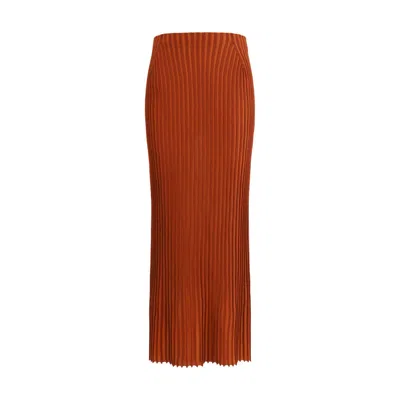 GABRIELA HEARST LONG KNITTED SKIRT WITH NARROW WOMEN'S RIBS