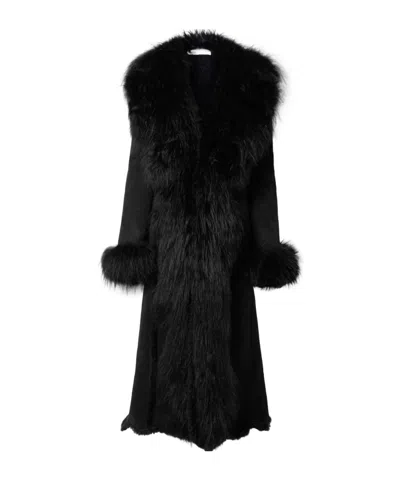 Gabriela Hearst Long Sleeve Coat In Black