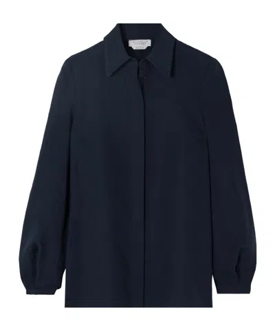 Gabriela Hearst Long Sleeve Shirt In Blue