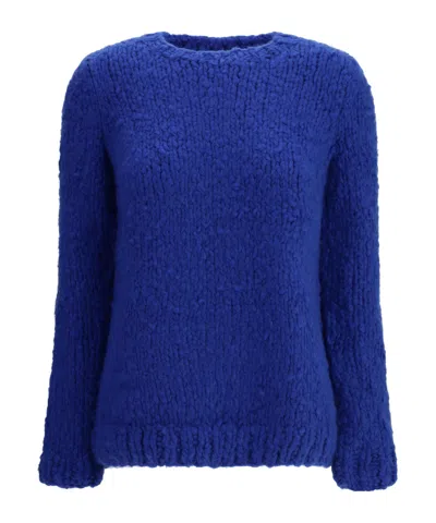Gabriela Hearst Long Sleeve Sweater In Blue
