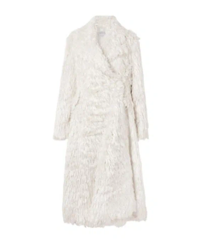 Gabriela Hearst Long-sleeved Collared Coat In White