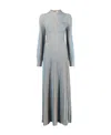 Gabriela Hearst Long-sleeved Knitted Maxi Dress In Gray