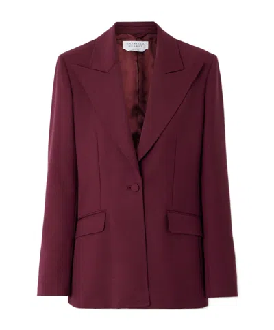 Gabriela Hearst Long-sleeved Suit Jacket In Burgundy