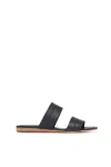 Gabriela Hearst Lora Leather Slides In Black