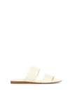 Gabriela Hearst Lora Flat Sandal In Cream Nappa Leather In Cream