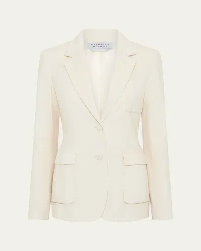 Gabriela Hearst Louisa Corduroy Single-breasted Blazer In White