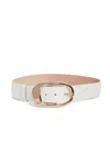 Gabriela Hearst Lozewce Belt In White Leather In White