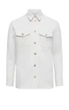 Gabriela Hearst Lucas Overshirt In Ivory Winter Silk In Ivory
