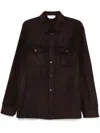 Gabriela Hearst Lucas Overshirt In Chocolate Winter Silk In Brown