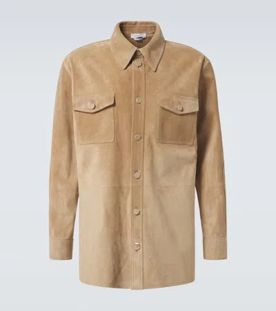 Gabriela Hearst Hemdjacke Lucas Aus Veloursleder In Beige
