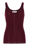 Gabriela Hearst Lucy Knitted Wool Tank Top In Burgundy