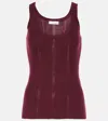 Gabriela Hearst Lucy Knitted Wool Tank Top In Burgundy
