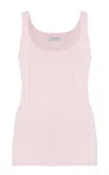 Gabriela Hearst Lucy Pointelle-knit Wool Tank Top In Pink