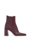 Gabriela Hearst Luke Boot In Bordeaux Textured Leather In Burgundy