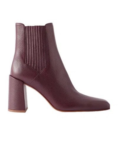 Gabriela Hearst Luke 90 Textured-leather Chelsea Boots In Burgundy