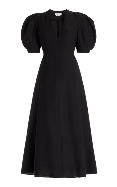 Gabriela Hearst Luz Virgin Wool Midi Dress In Black