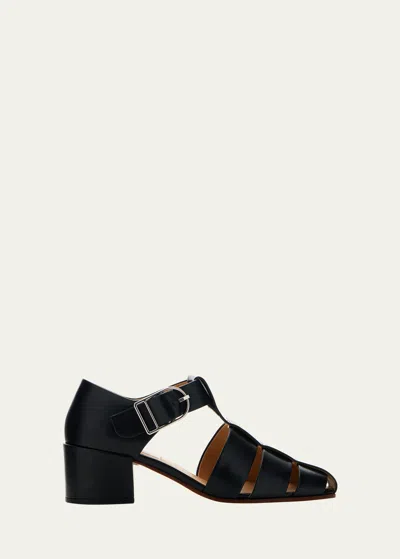 GABRIELA HEARST LYLE LEATHER CAGED PUMPS