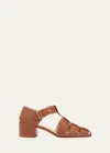 Gabriela Hearst Lyle Block Heel Pump In Cognac Nappa Leather In Cognac