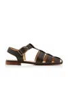 Gabriela Hearst Lynn Leather Fisherman Sandals In Black
