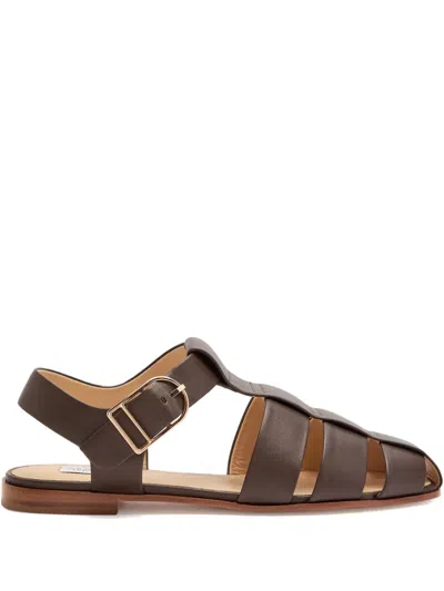 Gabriela Hearst Lynn Leather Fisherman Sandals In Multi