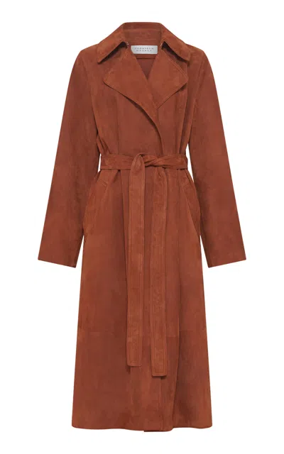 Gabriela Hearst Lyra Oversized Suede Coat In Brown