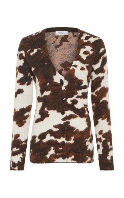 Gabriela Hearst Lysandra V-neck Printed Cashmere Cardigan