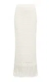 Gabriela Hearst Macha Fringed Wool-cashmere Maxi Skirt In Ivory