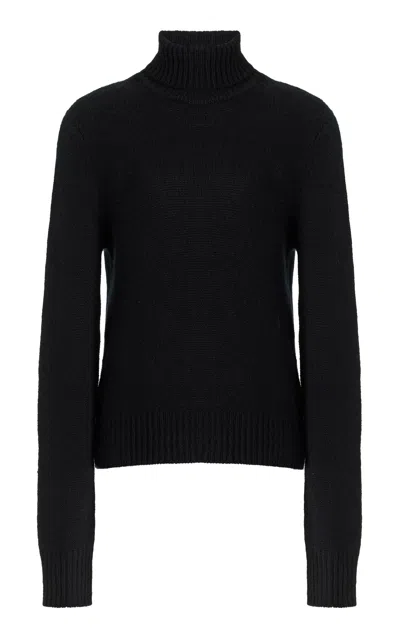 Gabriela Hearst Madden Knit Turtleneck Sweater In Black Cashmere
