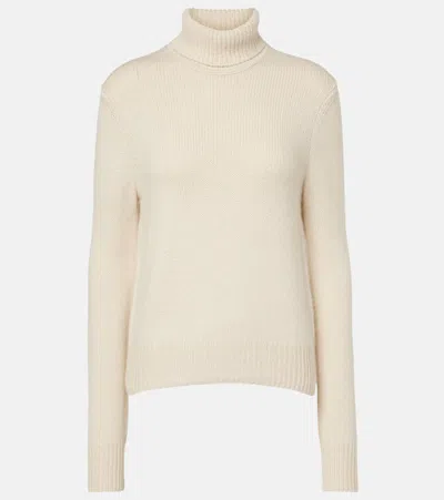 Gabriela Hearst Madden Turtleneck Cashmere Sweater In Weiss