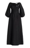 Gabriela Hearst Madyn Buckled Cutout Sequin-embellished Wool-blend Maxi Dress In Black
