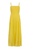 Gabriela Hearst Margritte Linen Midi Dress In Cadmium Yellow