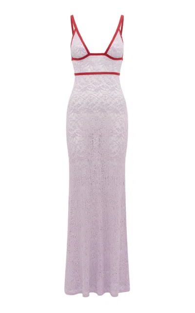 Gabriela Hearst Maia Wool-silk Maxi Dress In Pink