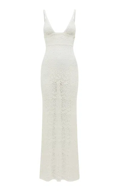 Gabriela Hearst Maia Wool-silk Maxi Dress In White