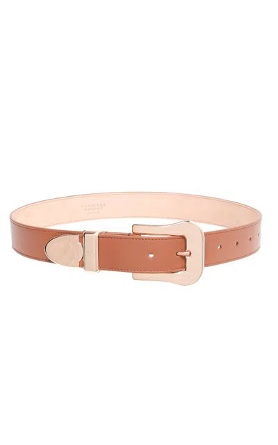 Gabriela Hearst Maireed Belt In Cognac Leather In Black