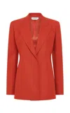 Gabriela Hearst Mairi Blazer In Antelope Orange Wool Cashmere Flannel In Orange