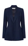 Gabriela Hearst Mairi Blazer In Navy Wool Cashmere Flannel In Blue