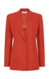 Gabriela Hearst Leiva Single-breasted Wool Blazer In Orange