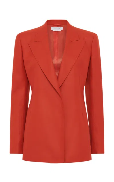 Gabriela Hearst Leiva Single-breasted Wool Blazer In Tonic Orange