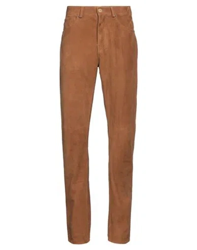 Gabriela Hearst Man Pants Camel Size 36 Goat Skin In Beige