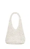 Gabriela Hearst Manasa Knit Hobo Bag In Ivory Multi Beaded Cashmere In Ivory Multi