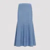 Gabriela Hearst Manni Cashmere Midi Skirt In Ldb Light Blue Denim