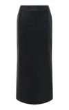 Gabriela Hearst Manuela Leather Midi Skirt In Black