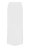 Gabriela Hearst Manuela Leather Midi Skirt In Ivory