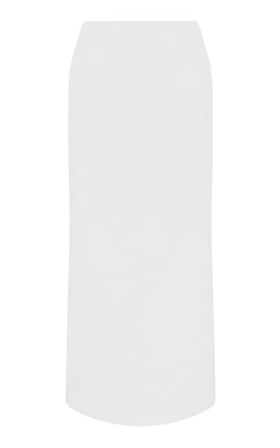 Gabriela Hearst Manuela Leather Midi Skirt In Ivory
